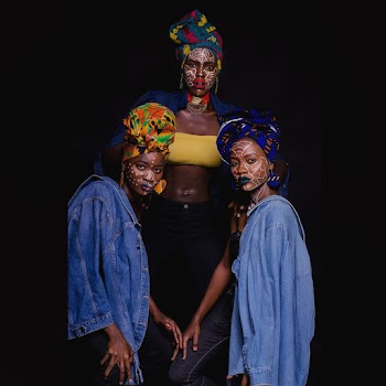 Three Women With Face Paints