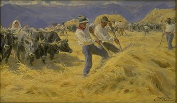 Threshing in the Abruzzo.Cività d'Antino | Free Photo - rawpixel