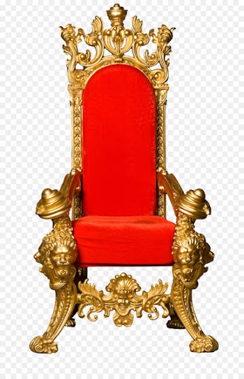 Throne King Chair Clip art - Red back gold frame kingdom 
