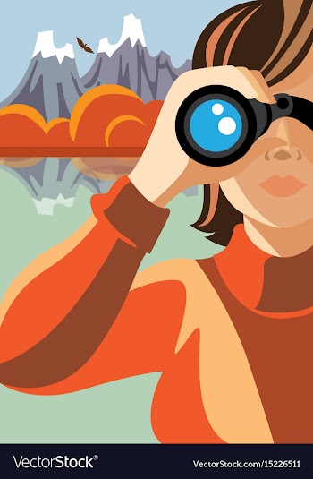Through the binocular vector image