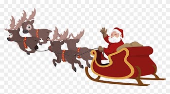 Through The Elf Door - Santa Sleigh Transparent Background