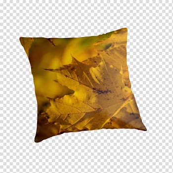 Throw Pillows Cushion Leaf, autumn yellow leaves transparent background PNG clipart