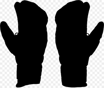 Thumb Glove Silhouette Font Black M -  