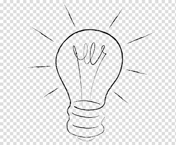 Thumb Line art Cartoon , Bombillo transparent background PNG clipart