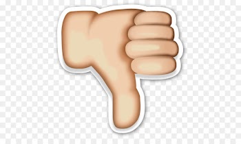 Thumb signal Emoji Sticker Smiley Symbol - hand painted art word 