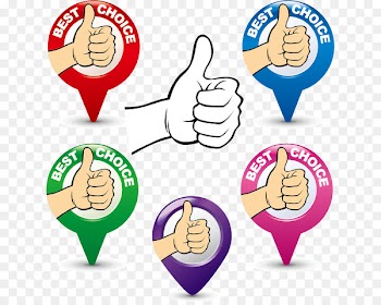 Thumb signal - Thumb vector material label design, first-rate, 