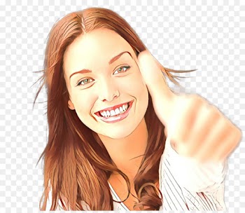 Thumb Signal, Woman, Hair, Face PNG