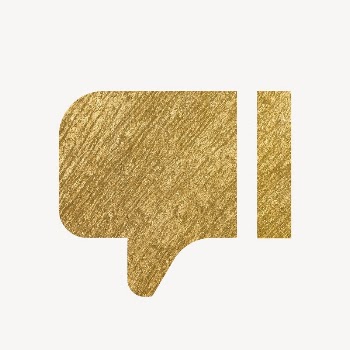 Thumbs down, dislike icon, gold | Free Icons - rawpixel