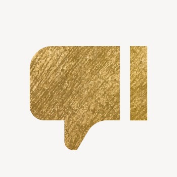 Thumbs down, dislike icon, gold | Free Icons - rawpixel