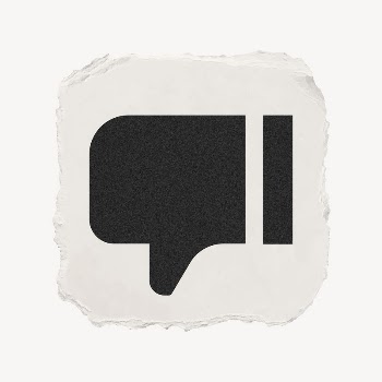 Thumbs down, dislike icon, ripped | Free Icons - rawpixel