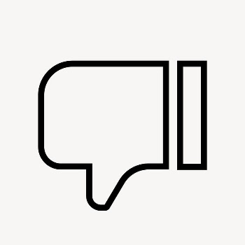 Thumbs down, dislike line icon, | Free Icons - rawpixel