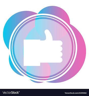 Thumbs up and heart icon on a white background vector image