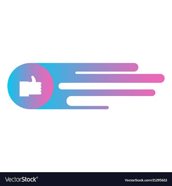Thumbs up and heart icon on a white background vector image