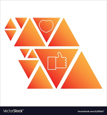 Thumbs up and heart icon on a white background vector image