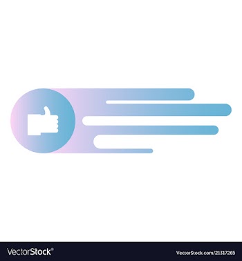 Thumbs up and heart icon on a white background vector image
