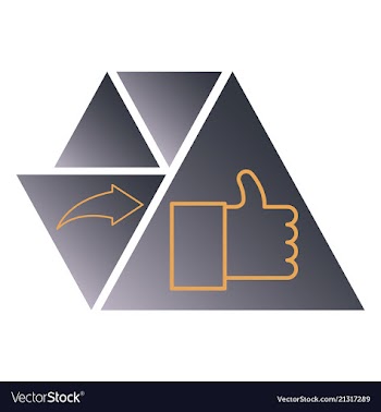 Thumbs up and heart icon on a white background vector image