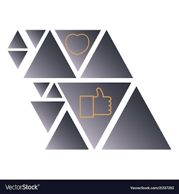 Thumbs up and heart icon on a white background vector image