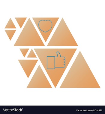 Thumbs up and heart icon on a white background vector image