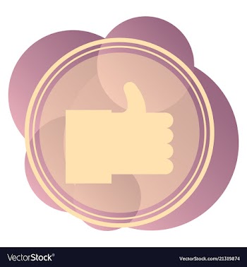 Thumbs up and heart icon on a white background vector image
