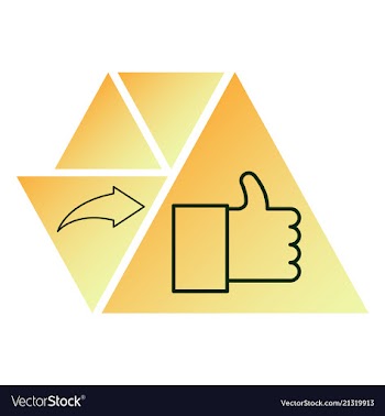 Thumbs up and heart icon on a white background vector image