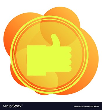 Thumbs up and heart icon on a white background vector image