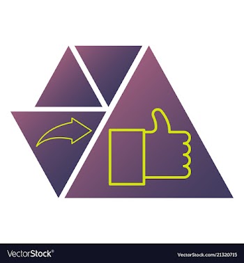 Thumbs up and heart icon on a white background vector image