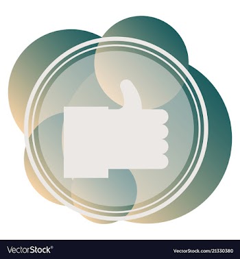 Thumbs up and heart icon on a white background vector image