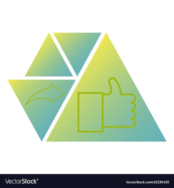 Thumbs up and heart icon on a white background vector image