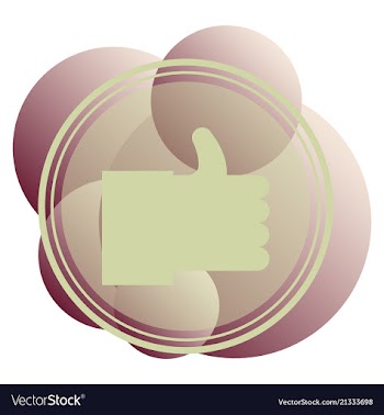Thumbs up and heart icon on a white background vector image