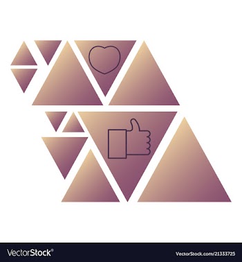Thumbs up and heart icon on a white background vector image
