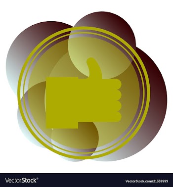 Thumbs up and heart icon on a white background vector image