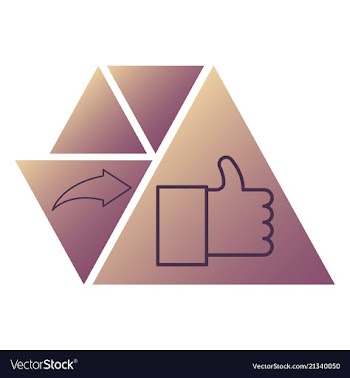 Thumbs up and heart icon on a white background vector image