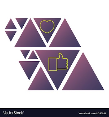 Thumbs up and heart icon on a white background vector image