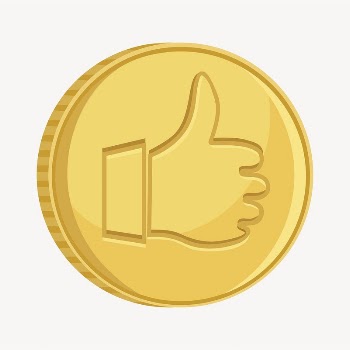 Thumbs up coin sticker, object | Free PSD - rawpixel