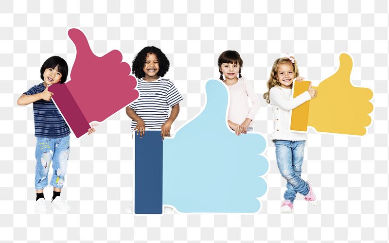 Thumbs up kids png sticker, | Free PNG - rawpixel