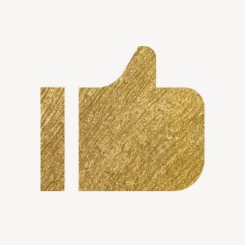 Thumbs up, like icon, gold | Free Icons - rawpixel