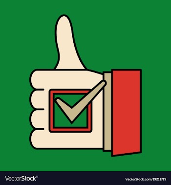 Thumbs up like social network facebook etc icon vector image