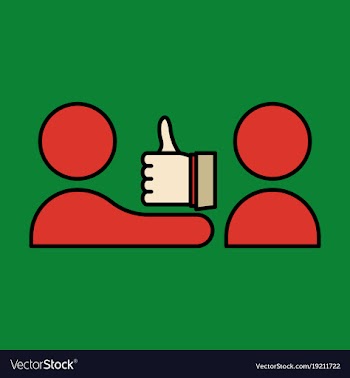 Thumbs up like social network facebook etc icon vector image
