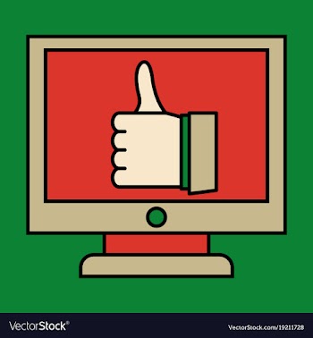 Thumbs up like social network facebook etc icon vector image