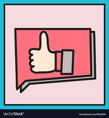 Thumbs up like social network facebook etc icon vector image