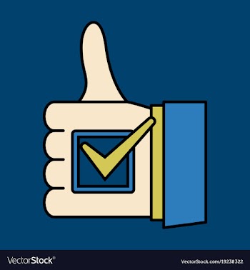 Thumbs up like social network facebook etc icon vector image