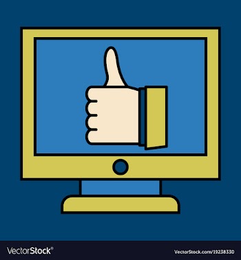 Thumbs up like social network facebook etc icon vector image