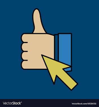 Thumbs up like social network facebook etc icon vector image
