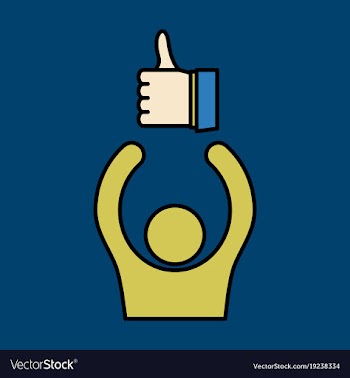 Thumbs up like social network facebook etc icon vector image