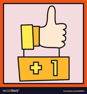 Thumbs up like social network facebook etc icon vector image