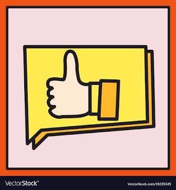 Thumbs up like social network facebook etc icon vector image