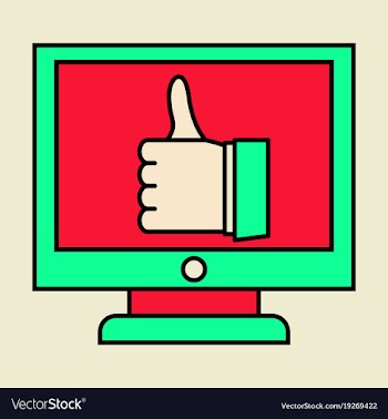 Thumbs up like social network facebook etc icon vector image