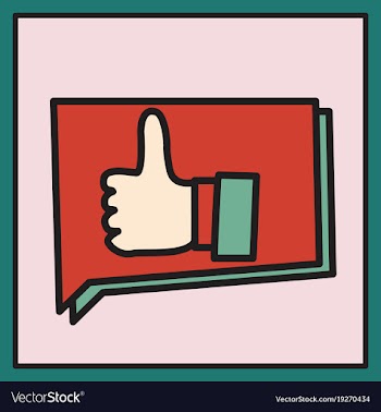 Thumbs up like social network facebook etc icon vector image