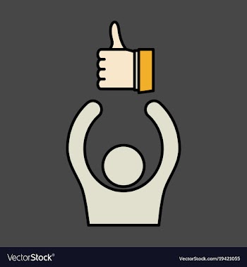 Thumbs up like social network facebook etc icon vector image