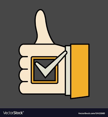 Thumbs up like social network facebook etc icon vector image